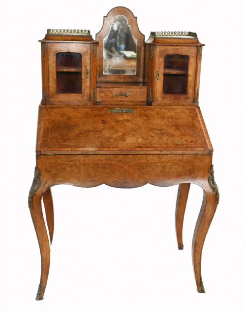 ANTIQUE FRENCH DESK WALNUT BONHEUR DE JOUR LADIES DESK CIRCA 1880 - ADDITIONAL PHOTO 6