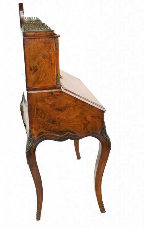 ANTIQUE FRENCH DESK WALNUT BONHEUR DE JOUR LADIES DESK CIRCA 1880 - ADDITIONAL PHOTO 11