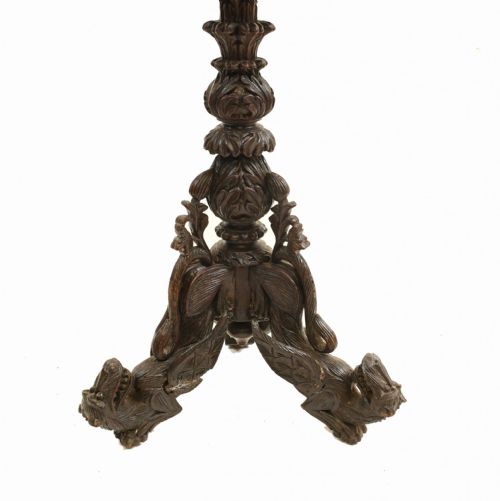 CARVED BURMESE SIDE TABLE ANTIQUE BURMA 1890 - ADDITIONAL PHOTO 3