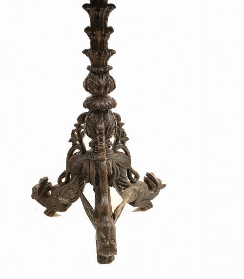 CARVED BURMESE SIDE TABLE ANTIQUE BURMA 1890 - ADDITIONAL PHOTO 4
