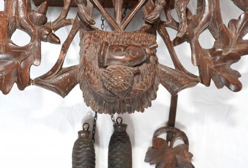 ANTIQUE BLACK FOREST CUCKOO CLOCK GERMAN WALL CLOCKS - ADDITIONAL PHOTO 2