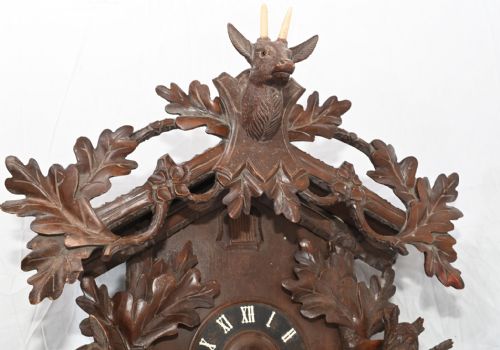 ANTIQUE BLACK FOREST CUCKOO CLOCK GERMAN WALL CLOCKS - ADDITIONAL PHOTO 7