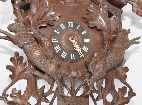 ANTIQUE BLACK FOREST CUCKOO CLOCK GERMAN WALL CLOCKS - ADDITIONAL PHOTO 8