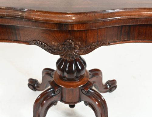 VICTORIAN GAMES TABLE ANTIQUE 1860 - ADDITIONAL PHOTO 3