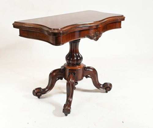 VICTORIAN GAMES TABLE ANTIQUE 1860 - ADDITIONAL PHOTO 4
