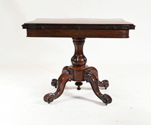 VICTORIAN GAMES TABLE ANTIQUE 1860 - ADDITIONAL PHOTO 5