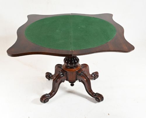 VICTORIAN GAMES TABLE ANTIQUE 1860 - ADDITIONAL PHOTO 6