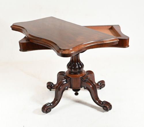 VICTORIAN GAMES TABLE ANTIQUE 1860 - ADDITIONAL PHOTO 7