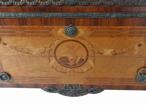 ANTIQUE SWEDISH COMMODE INLAY CHEST OF DRAWERS 1920 - ADDITIONAL PHOTO 4
