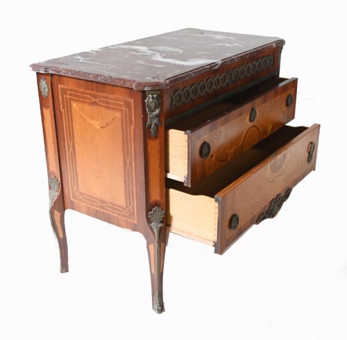 ANTIQUE SWEDISH COMMODE INLAY CHEST OF DRAWERS 1920 - ADDITIONAL PHOTO 6