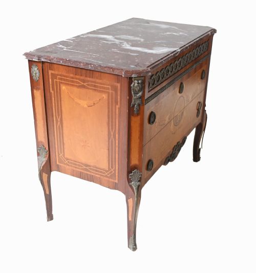 ANTIQUE SWEDISH COMMODE INLAY CHEST OF DRAWERS 1920 - ADDITIONAL PHOTO 7