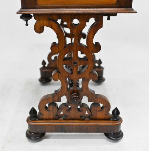 ANTIQUE VICTORIAN GAMES TABLE CHESS BACKGAMMON 1840 - ADDITIONAL PHOTO 4