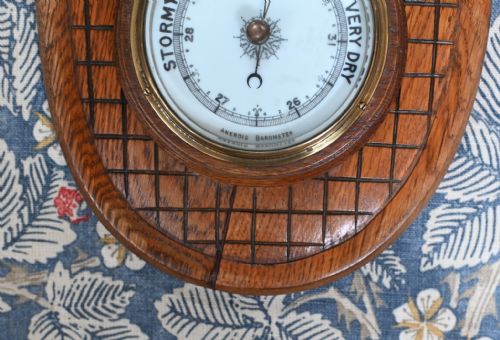 ANTIQUE BAROMETER TENNIS RACQUET CLUB ANEROID 1930 - ADDITIONAL PHOTO 3
