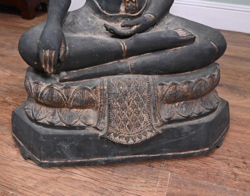 BRONZE NEPALESE BUDDHA STATUE MEDITATION ANTIQUE BUDDHIST ART - ADDITIONAL PHOTO 6