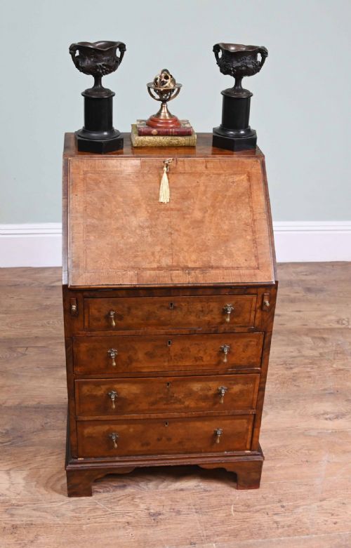 VICTORIAN BUREAU WALNUT ANTIQUE WRITING TABLE 1890 - ADDITIONAL PHOTO 11