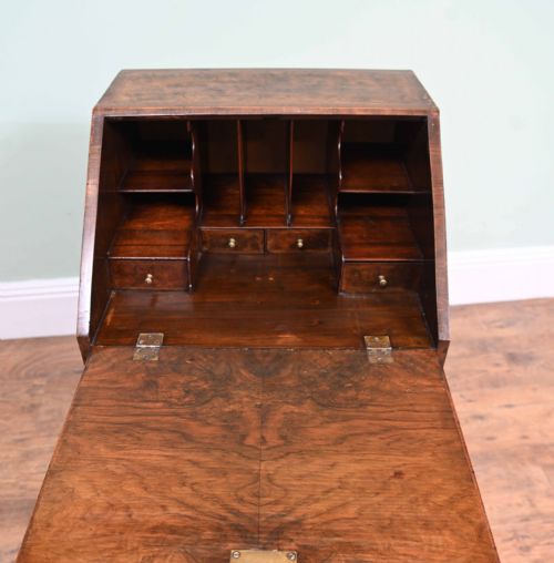 VICTORIAN BUREAU WALNUT ANTIQUE WRITING TABLE 1890 - ADDITIONAL PHOTO 12