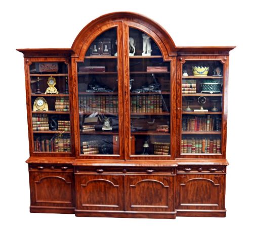 Xl Victorian Breakfront Bookcase Gillows Library a Blain Liverpool 1880