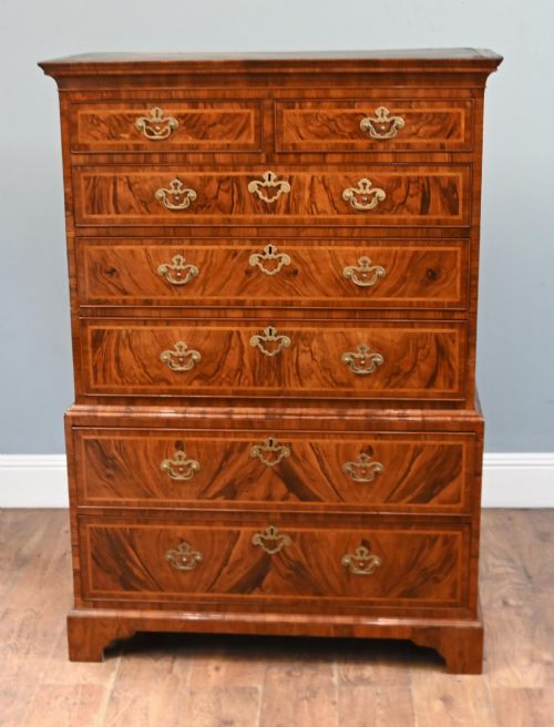 George II Walnut Chest on Chest Circa 1740