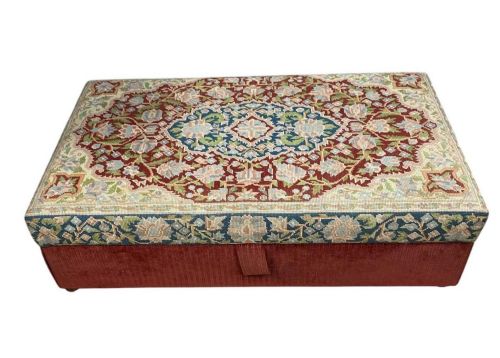 Ottoman Coffee Table Tapestry Top Decorative Interiors