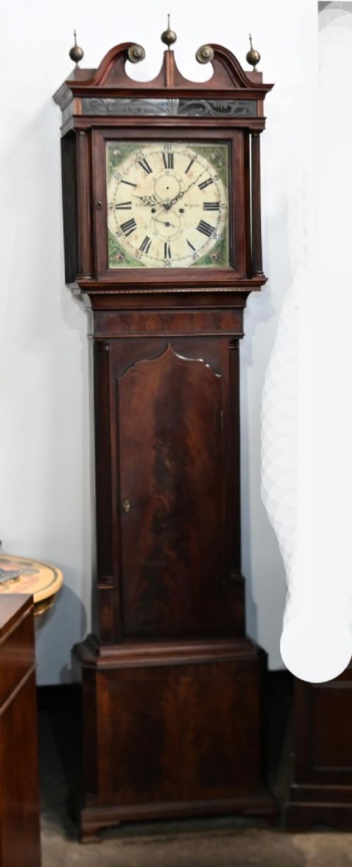 Georgian Mahogany Grandfather Clock by Coats of Wigan Longcase Circa 1820