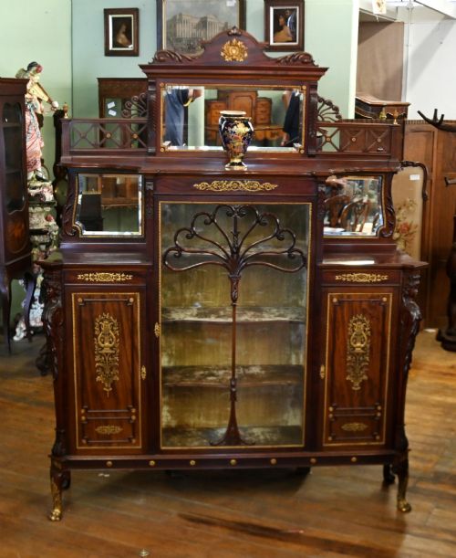 Art Nouveau Display Cabinet Side Antique 1890