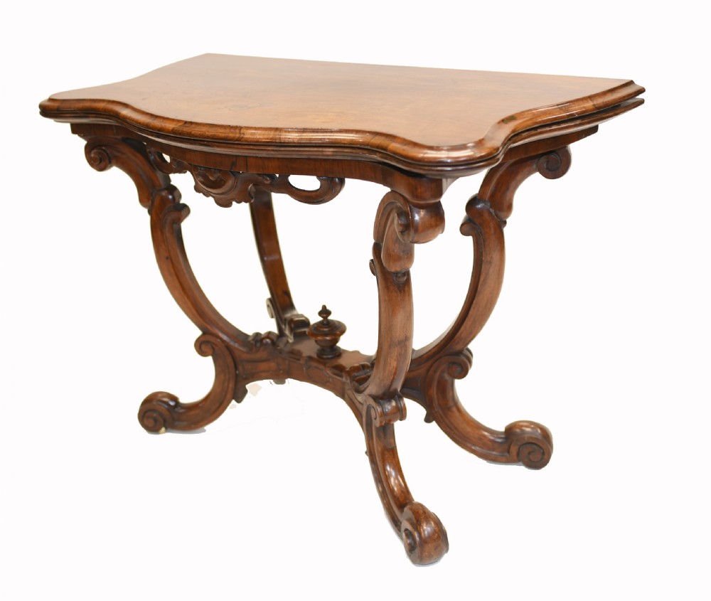 Victorian Card Table Antique Games Tables Rosewood 1880 View VI