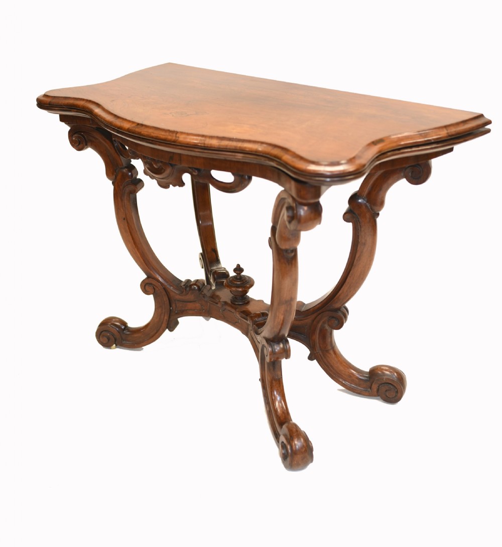 Victorian Card Table Antique Games Tables Rosewood 1880 View VII