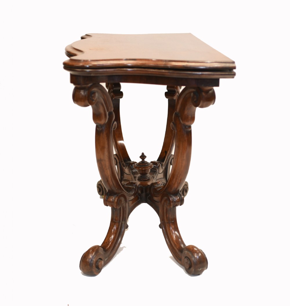 Victorian Card Table Antique Games Tables Rosewood 1880 View IX