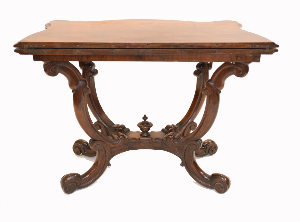 Victorian Card Table Antique Games Tables Rosewood 1880 View X