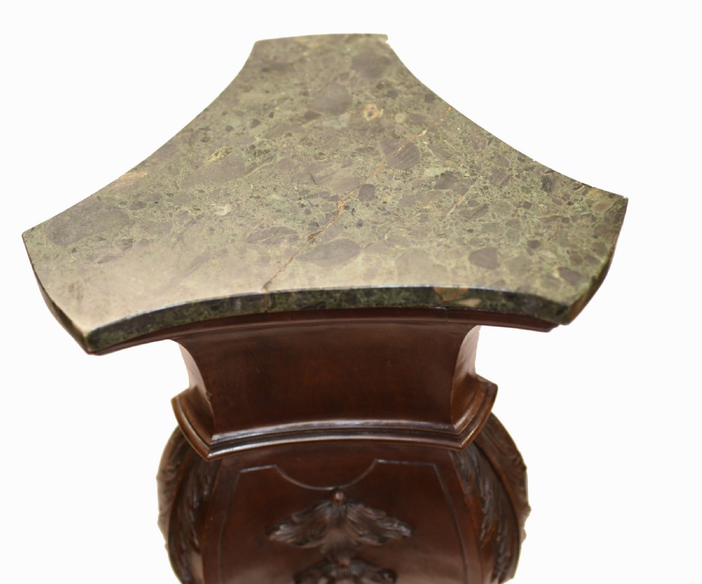 Pair Gillows Pedestal Stands Carved Neo Classical View V