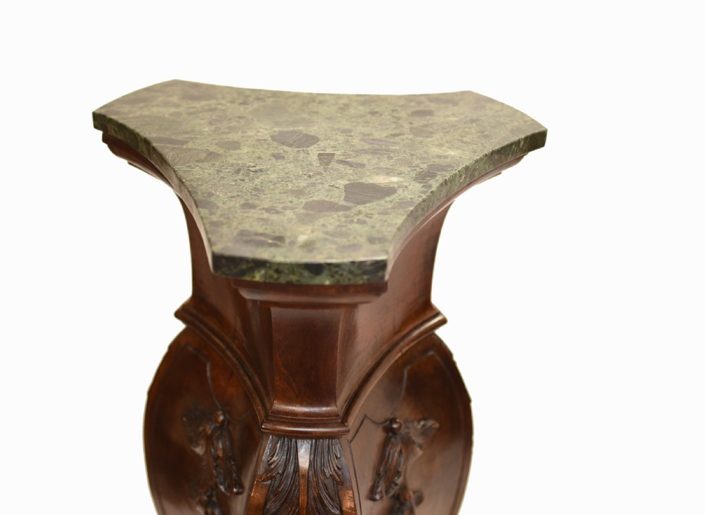 Pair Gillows Pedestal Stands Carved Neo Classical View IX