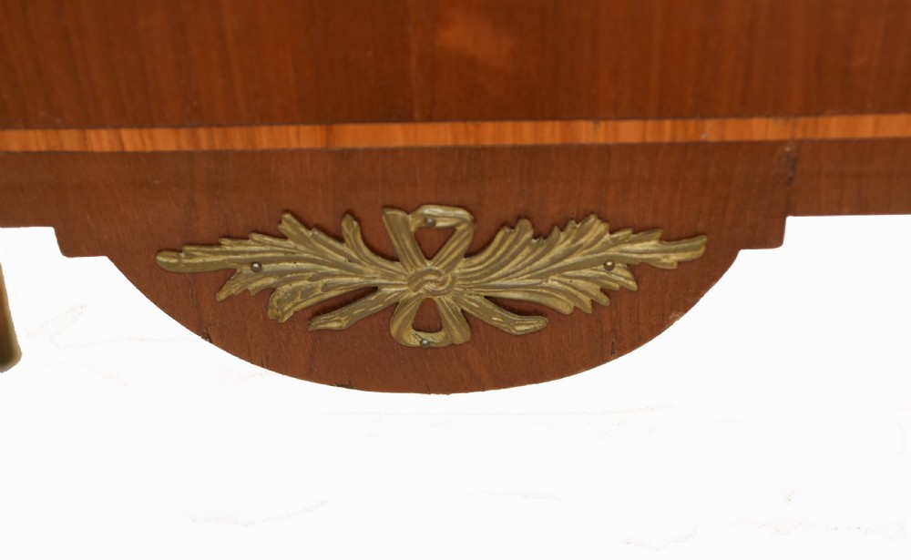 French Empire Commode Chest of Drawers - Antique with Marquetry Inlay View V