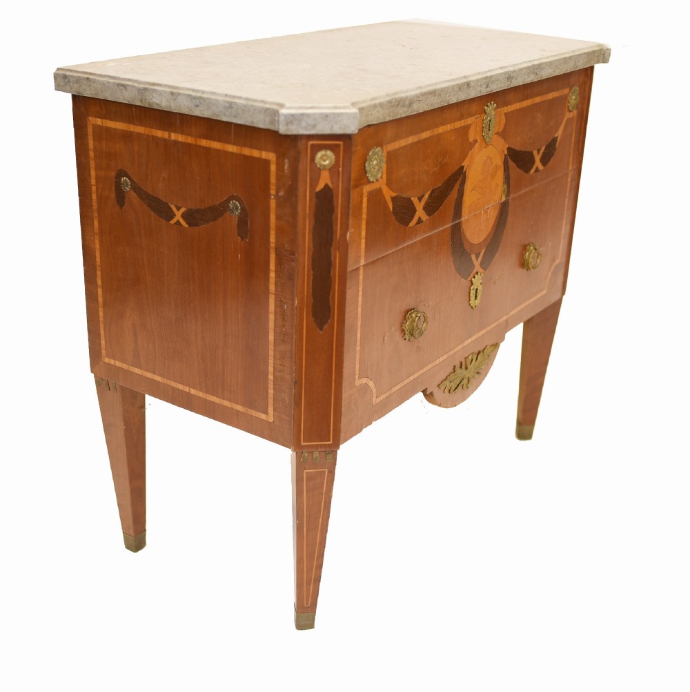 French Empire Commode Chest of Drawers - Antique with Marquetry Inlay View VII