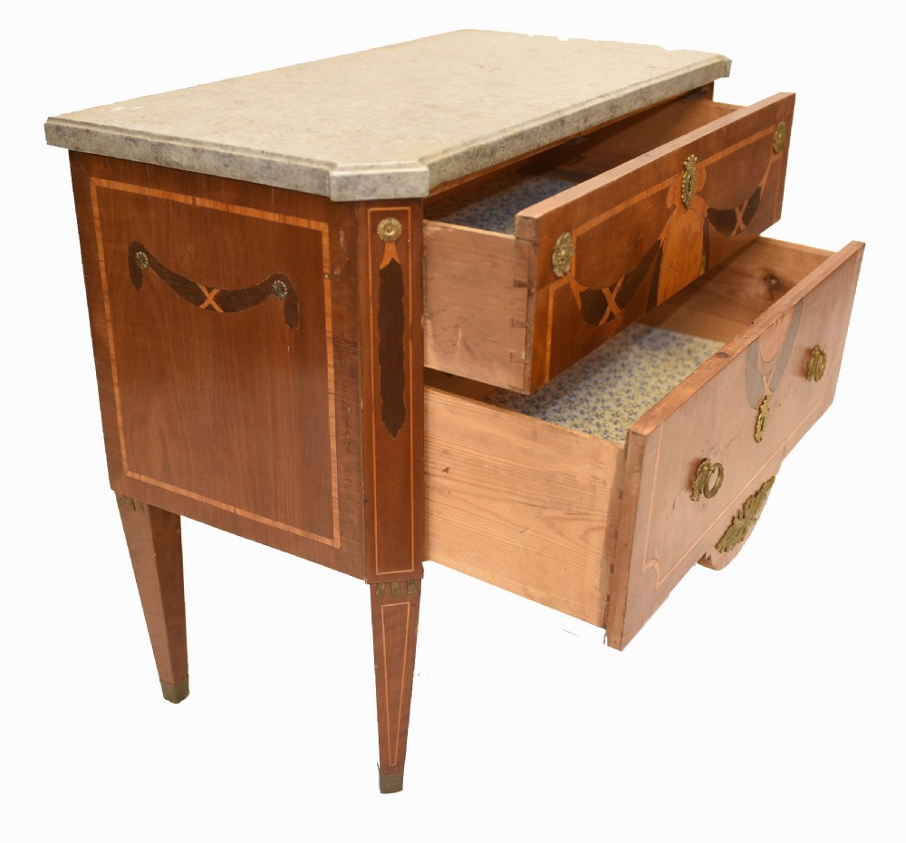 French Empire Commode Chest of Drawers - Antique with Marquetry Inlay View VIII
