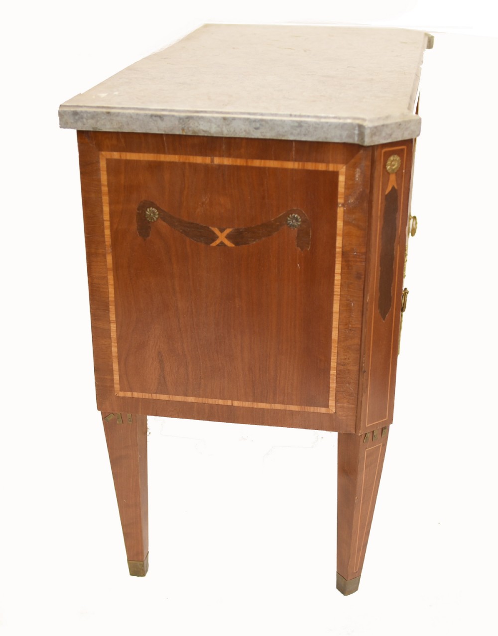 French Empire Commode Chest of Drawers - Antique with Marquetry Inlay View X