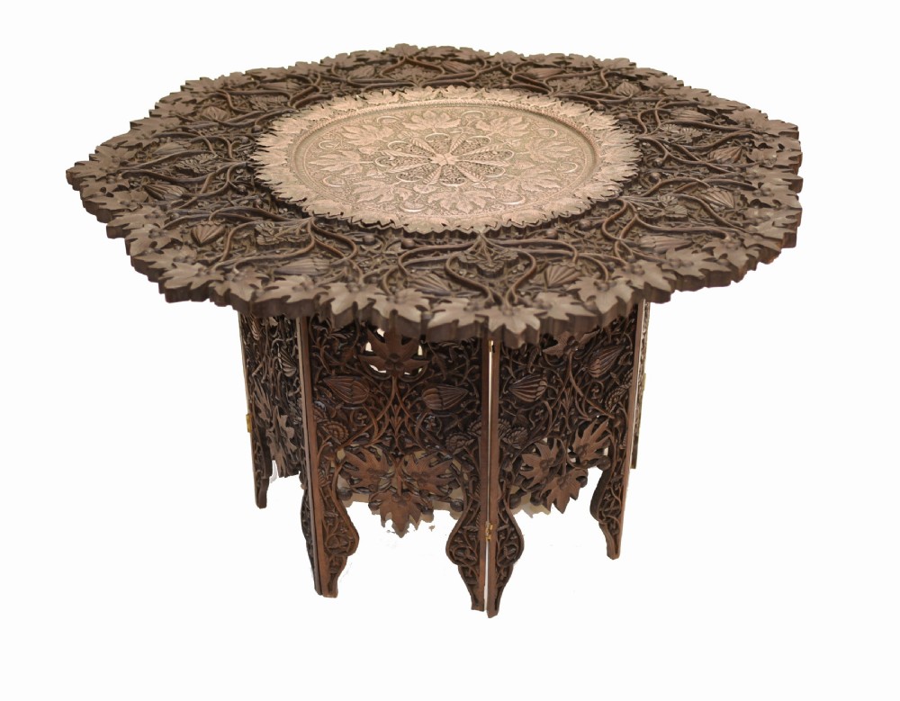 Goanese Side Table - Antique Carved Portugese Goan Furniture
