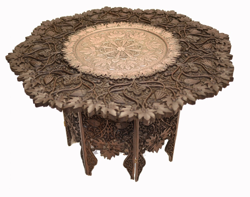 Goanese Side Table - Antique Carved Portugese Goan Furniture View II