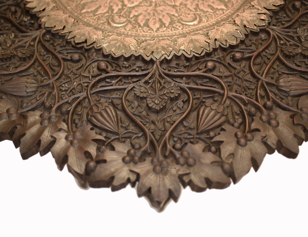 Goanese Side Table - Antique Carved Portugese Goan Furniture View IV
