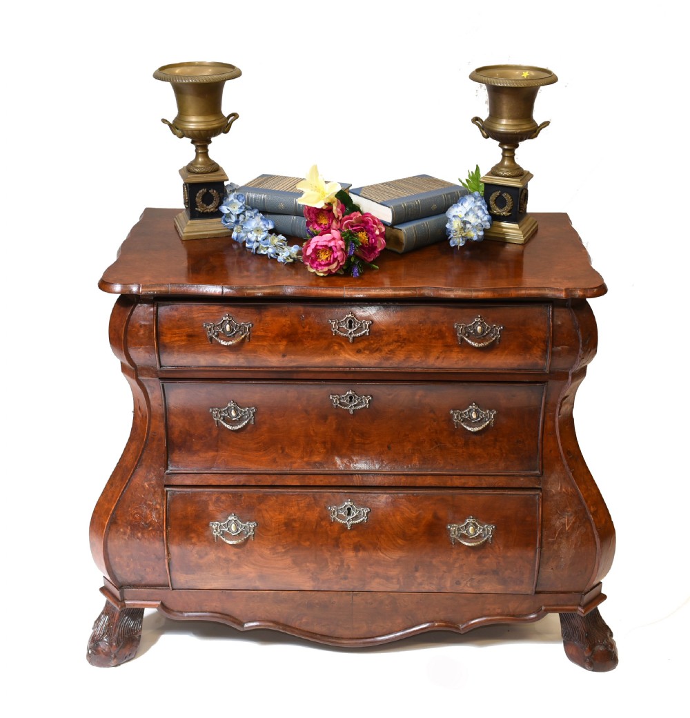 Dutch Bombe Commode Antique Chest of Drawers 1920