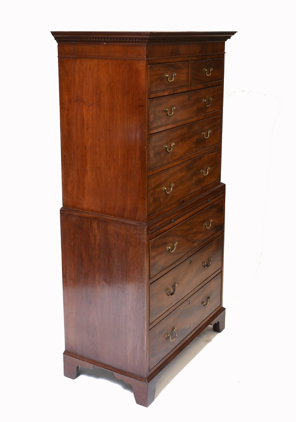 Georgian Chest on Chest Mahogany Antique 1820 View IX