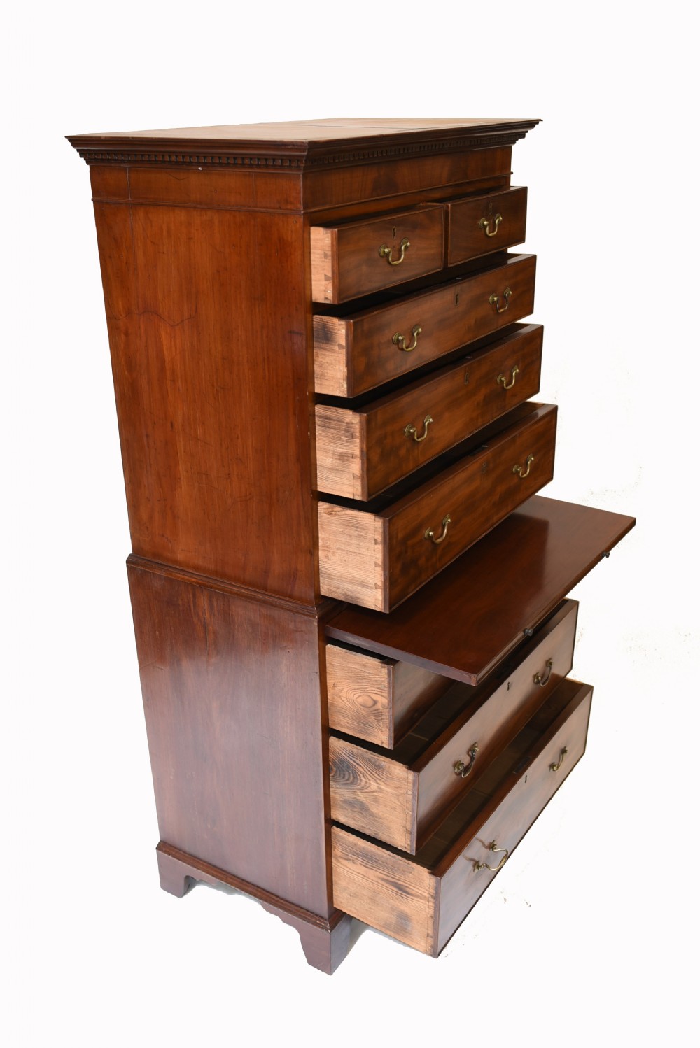 Georgian Chest on Chest Mahogany Antique 1820 View XI