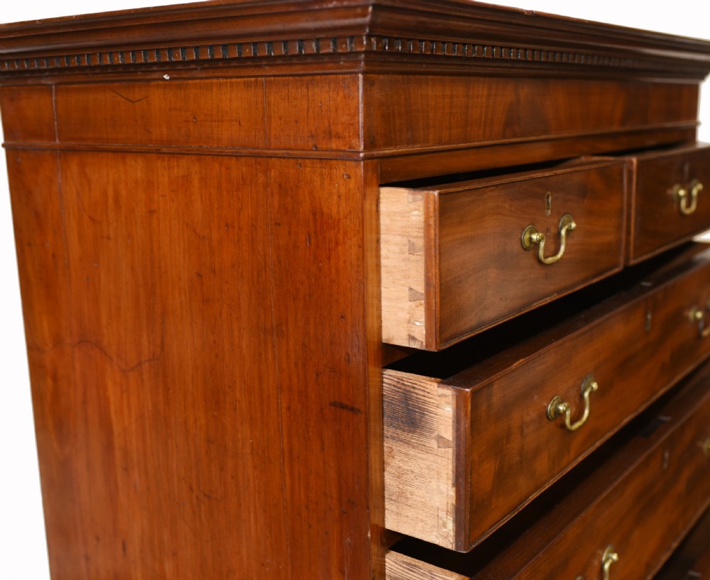 Georgian Chest on Chest Mahogany Antique 1820 View XIII