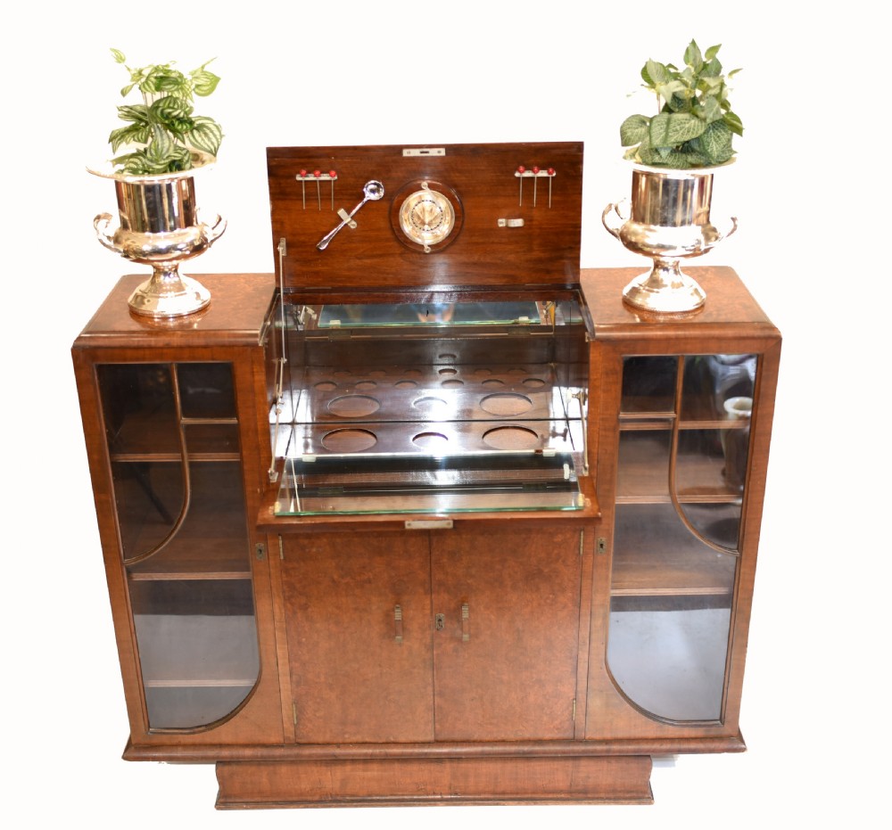 Vintage Art Deco Drinks Cabinet 1930s Furniture View II