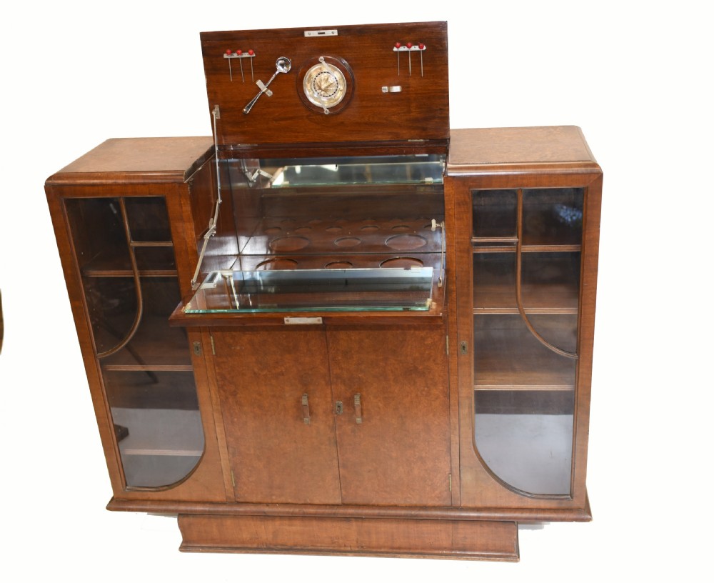 Vintage Art Deco Drinks Cabinet 1930s Furniture View III