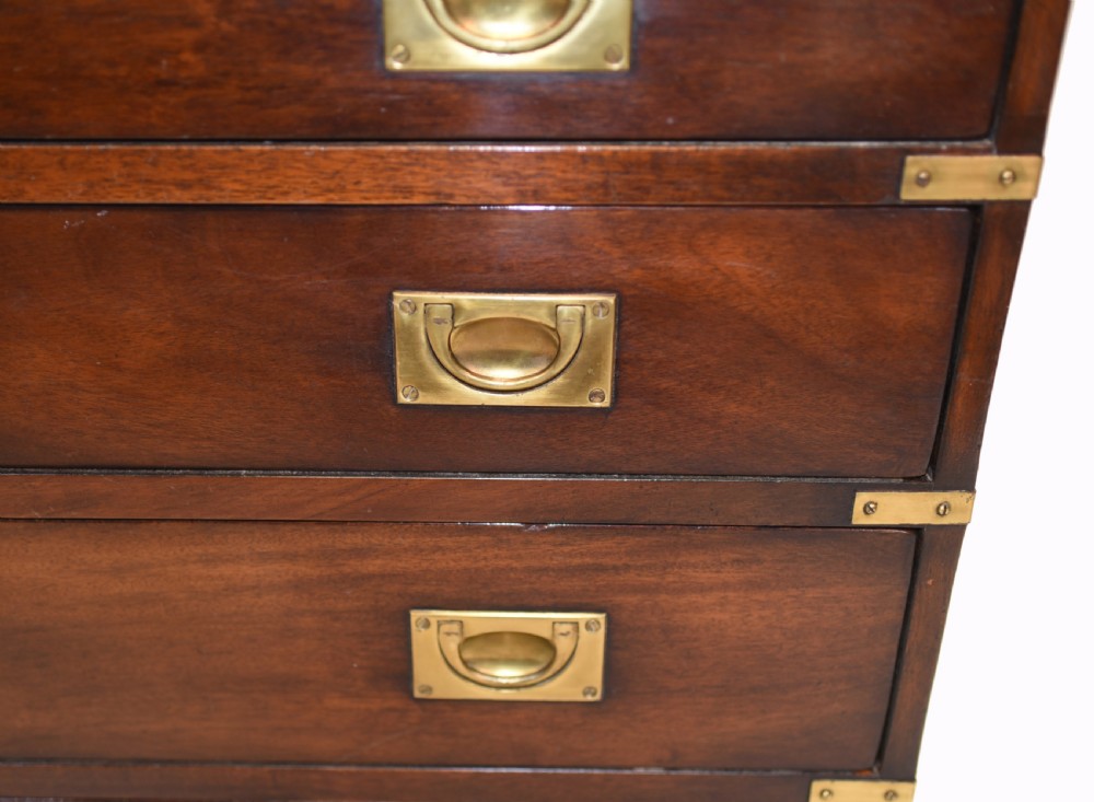 Antique Campaign Chest of Drawers Military Commode View II
