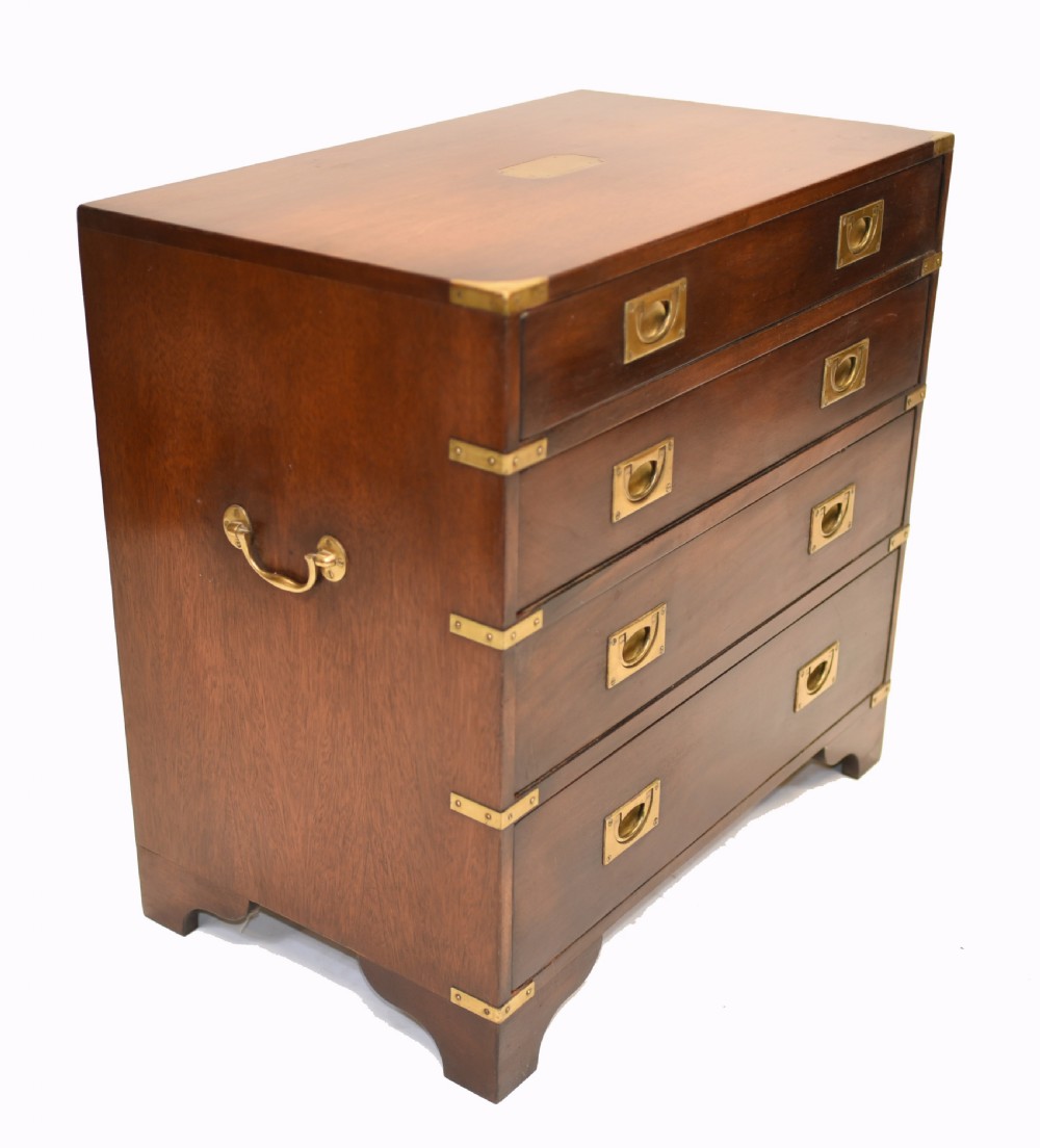 Antique Campaign Chest of Drawers Military Commode View IV