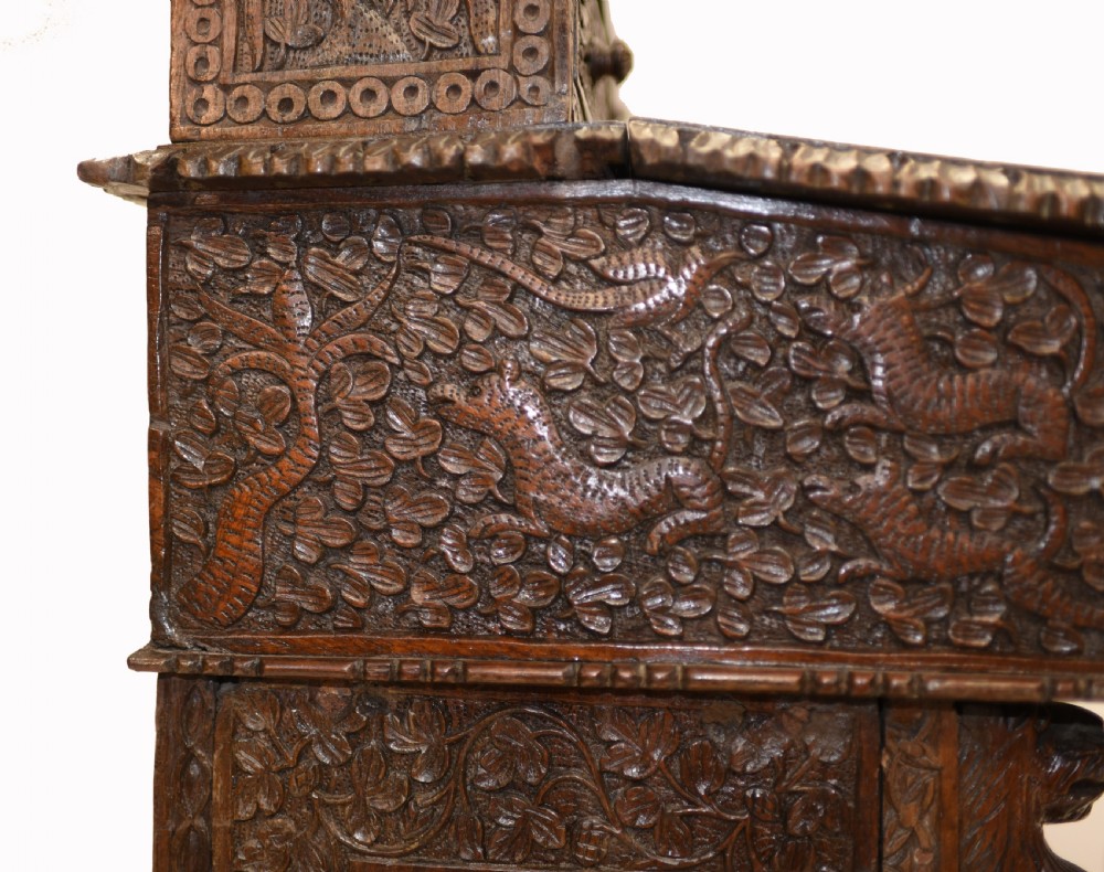 Burmese Davenport Desk Antique Hand Caved Burma Furniture 1885 View X