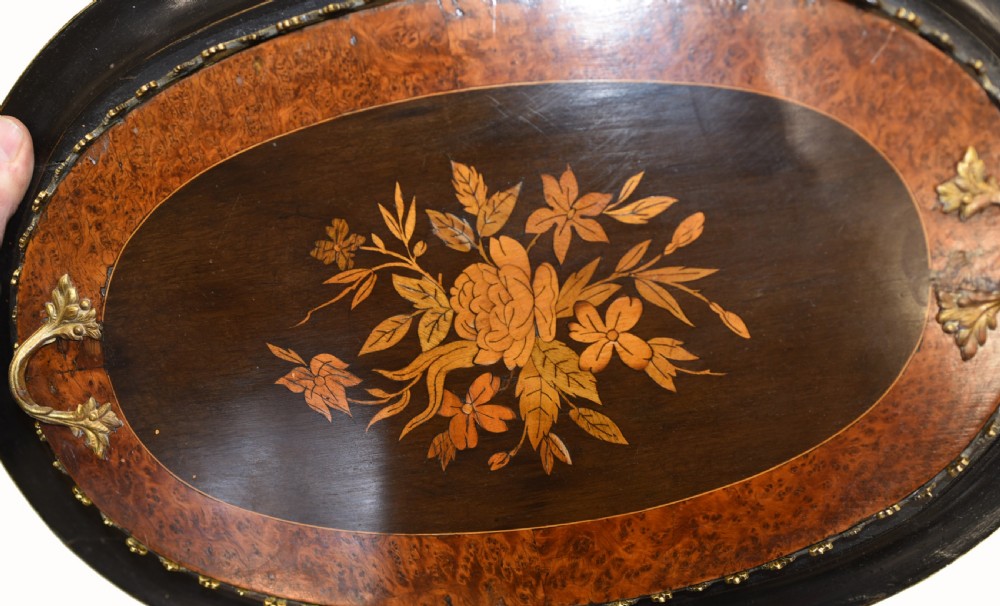 French Side Table Stand Marquetry Inlay 1880 View XI