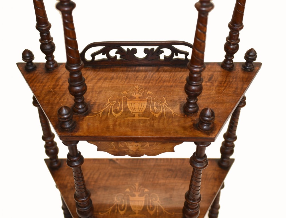 Victorian Whatnot Bookshelf Antique 1860 Furniture View II