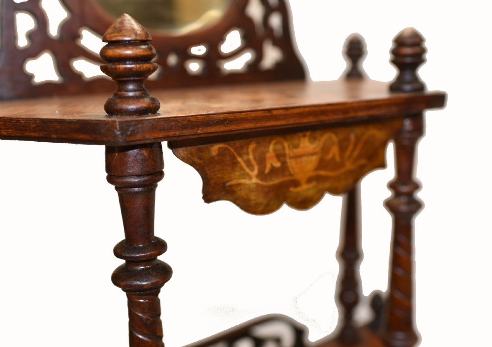 Victorian Whatnot Bookshelf Antique 1860 Furniture View V